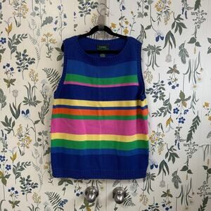 Ralph Lauren Striped Sleeveless Knit Sweater